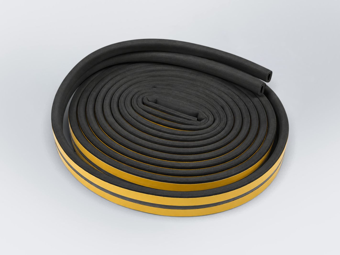 Luftschlauch, Gummischlauch, Schlauchrolle, Schwarz-Gold, Dichtungsring
