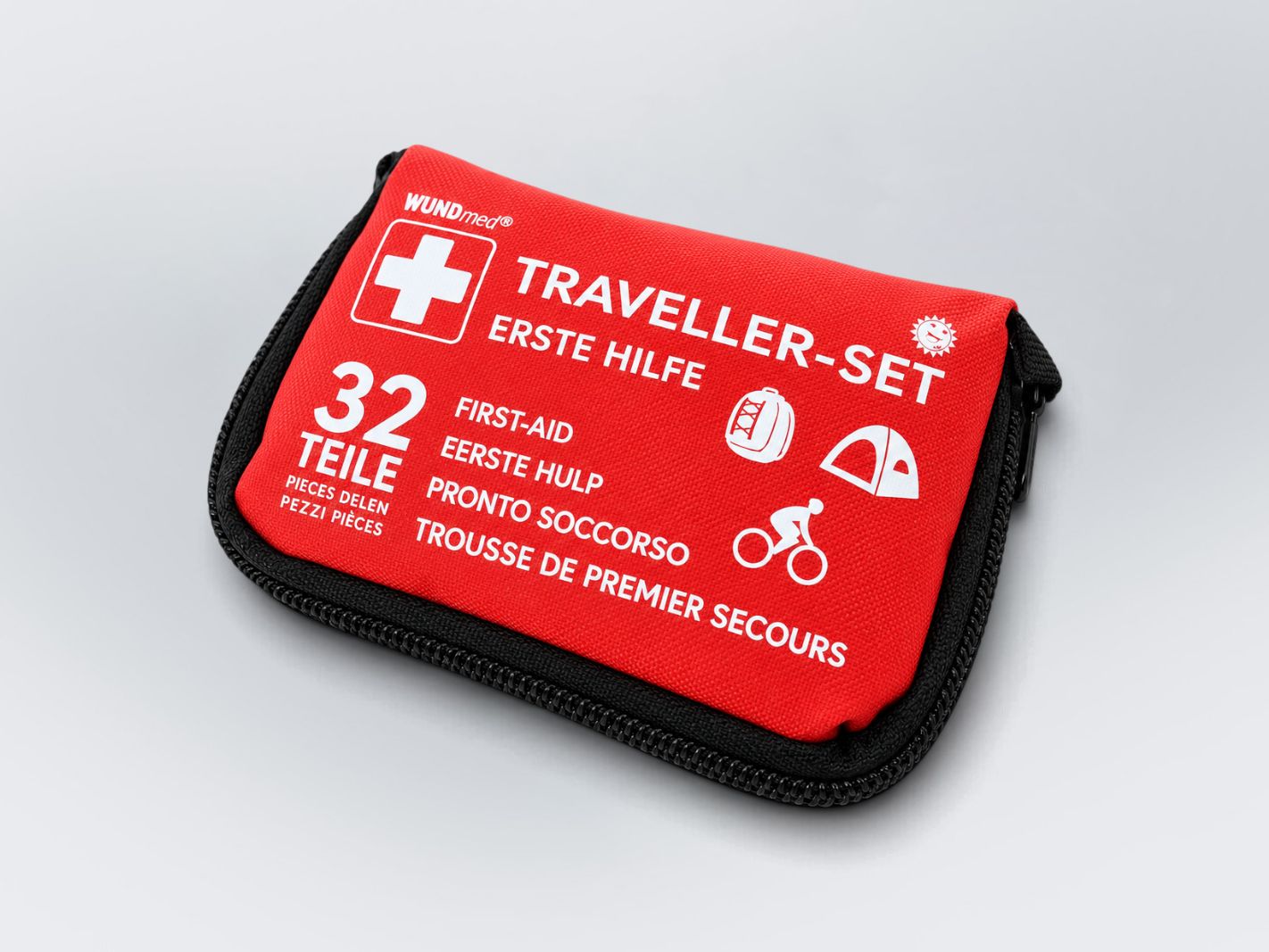 Trousse de premiers secours, étui rouge, trousse de voyage, étui à fermeture éclair, trousse médicale
