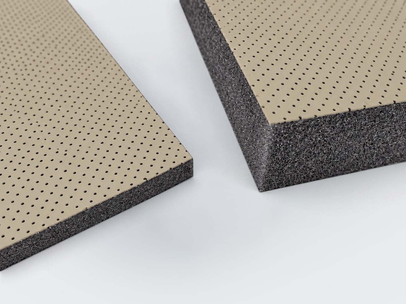 Silphon® Flachschaumstoff - gelochte PVC-Haut