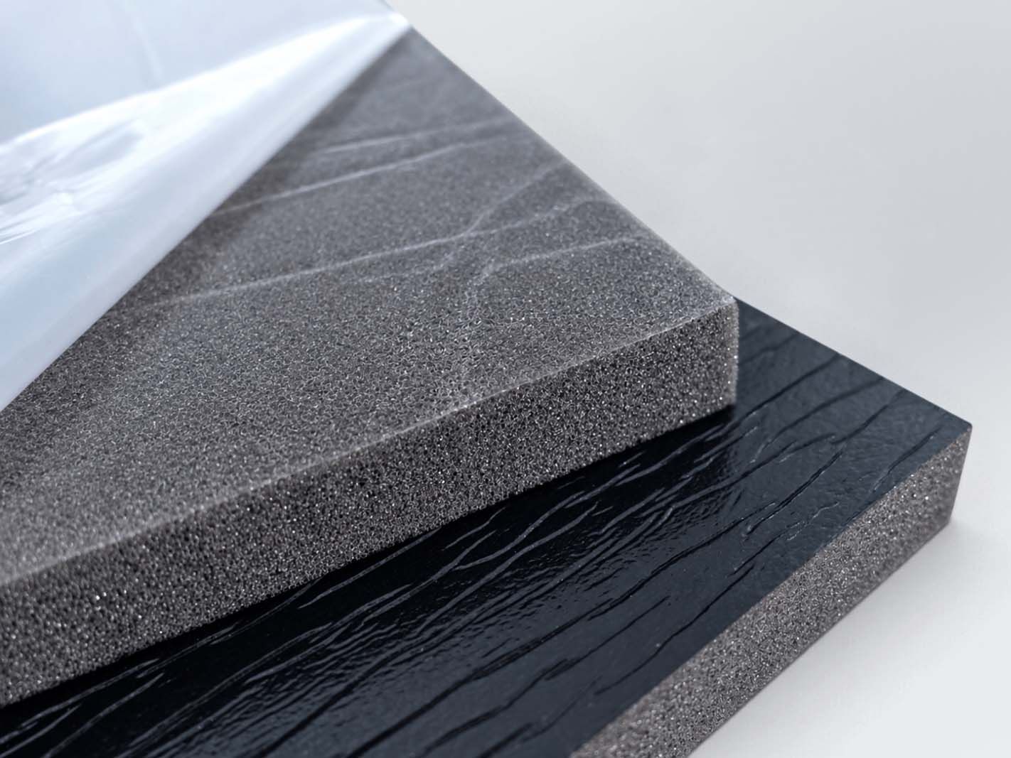 Schaumstoff, Ständer, Schwarz, Holzoptik, Dämmmaterial