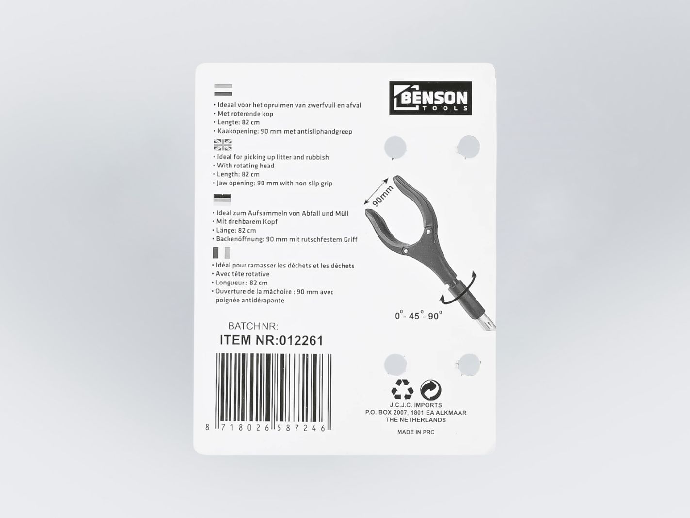 Clé à molette, ciseaux, 90 mm, poignée rotative, inoxydable ?