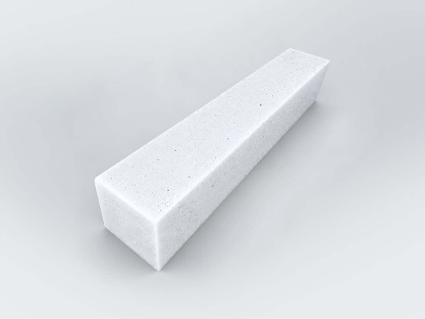 weißer Block, Betonblock, rechteckig, solide, neutrale Farbe