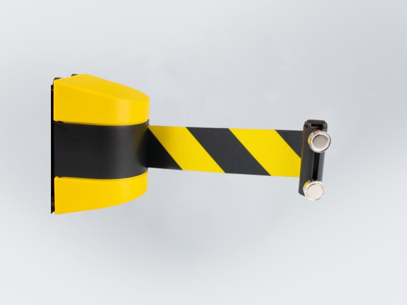 Wandkassette, Absperrgurt, Gelb-Schwarz, Signalstreifen, Magnetverschluss