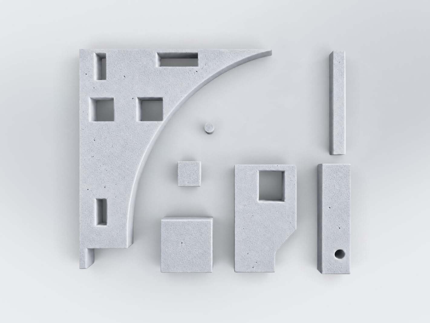 Beton, Architektur, Geometrisch, Block, Grau
