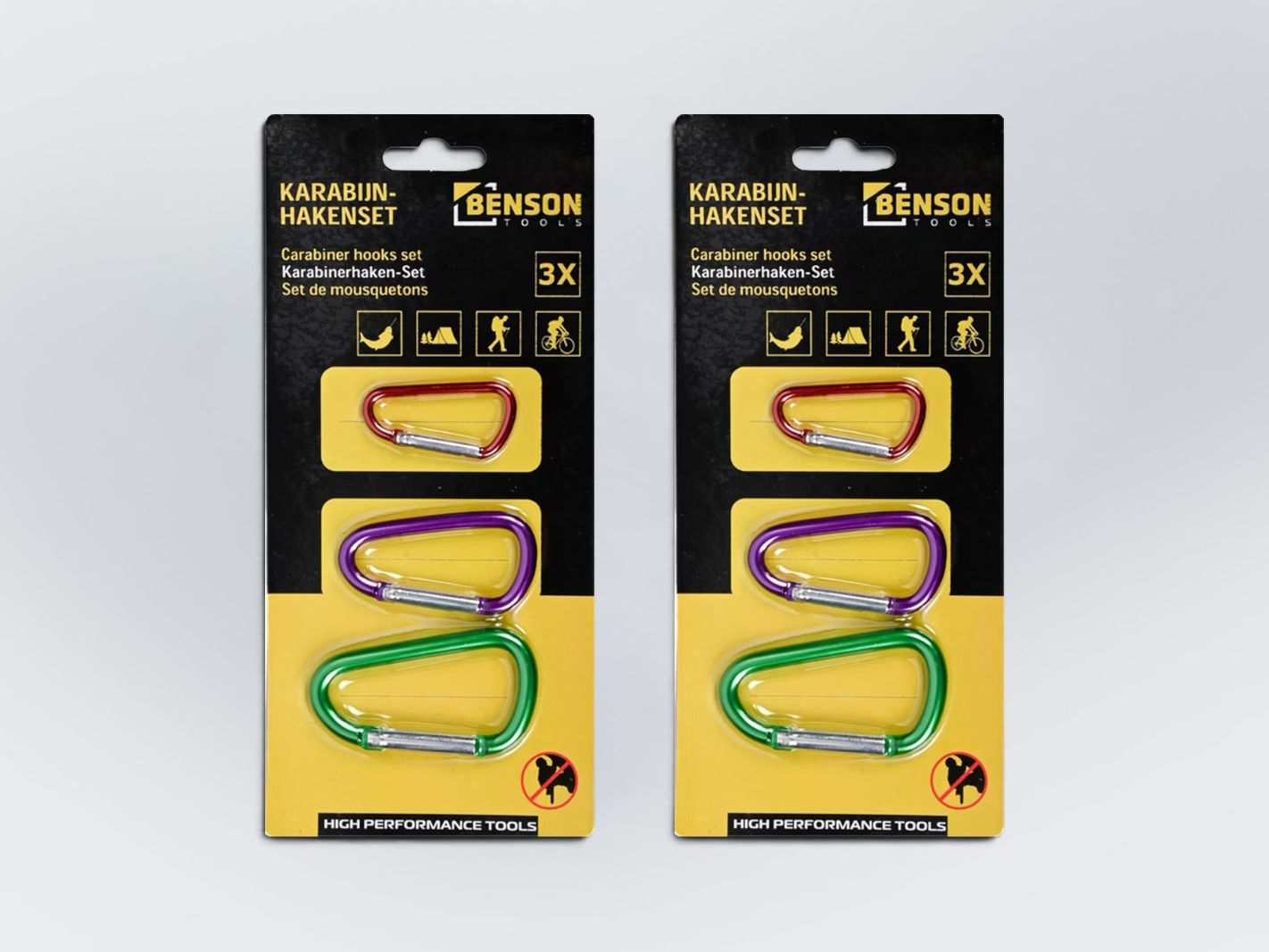 karabiner, hakenset, karabiner-set, tentesch, outdoor-clip
