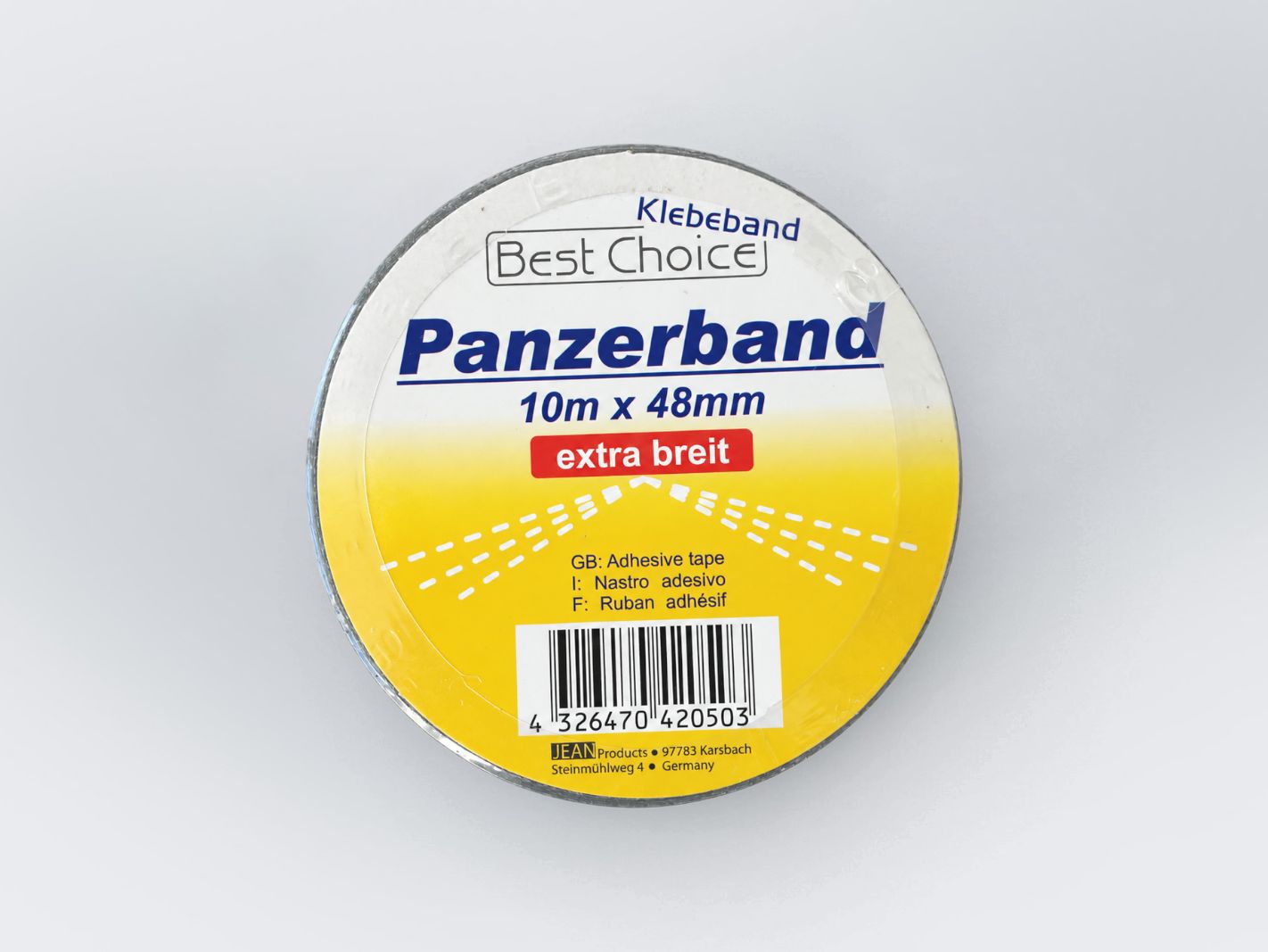 Klebeband, Panzerband, 10m x 48mm, extra breit, Kleberband