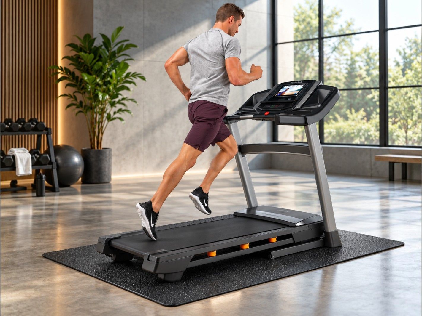 Tapis de course, appareil de fitness, salle de sport, sport