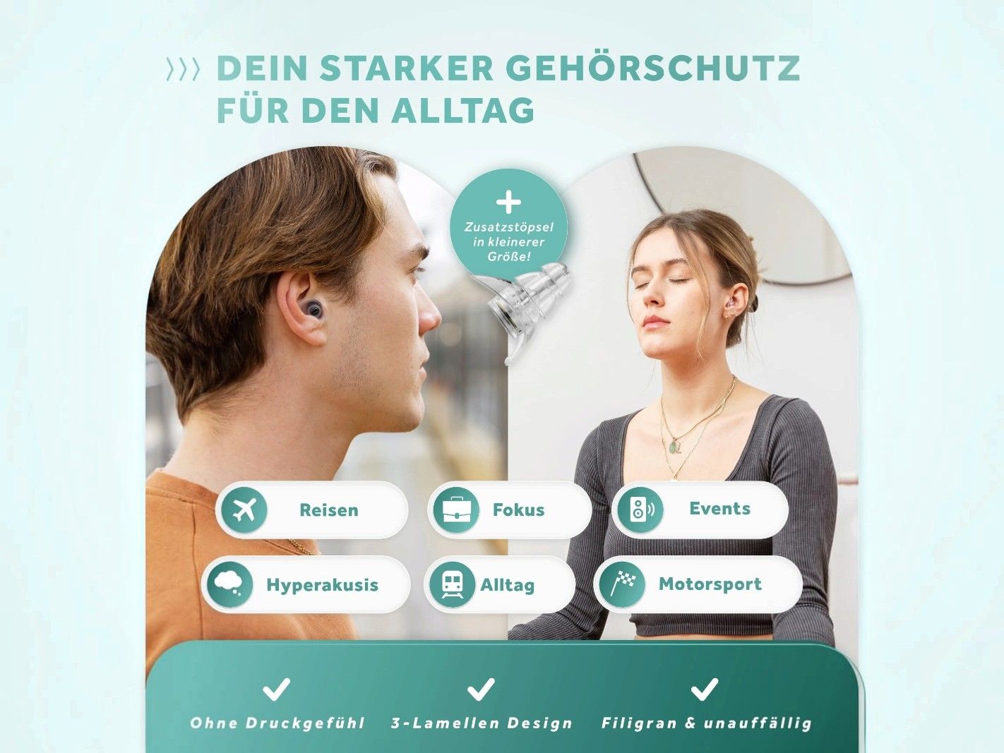 In-Ear, Ohrhörer, Kabellos, Alltag/Nichtsspezifisch, Hörer