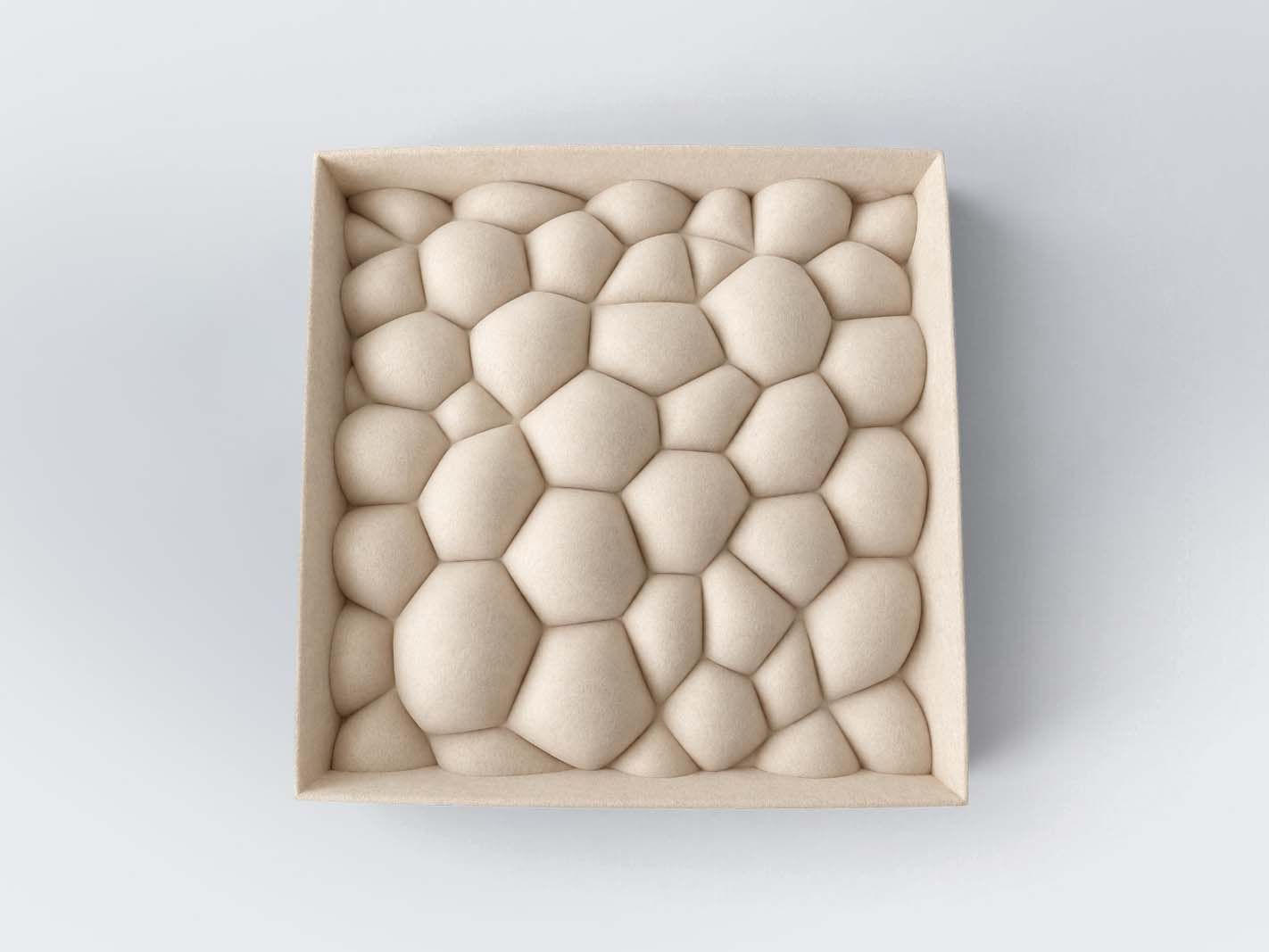 textured, pebble, box, beige, packaging