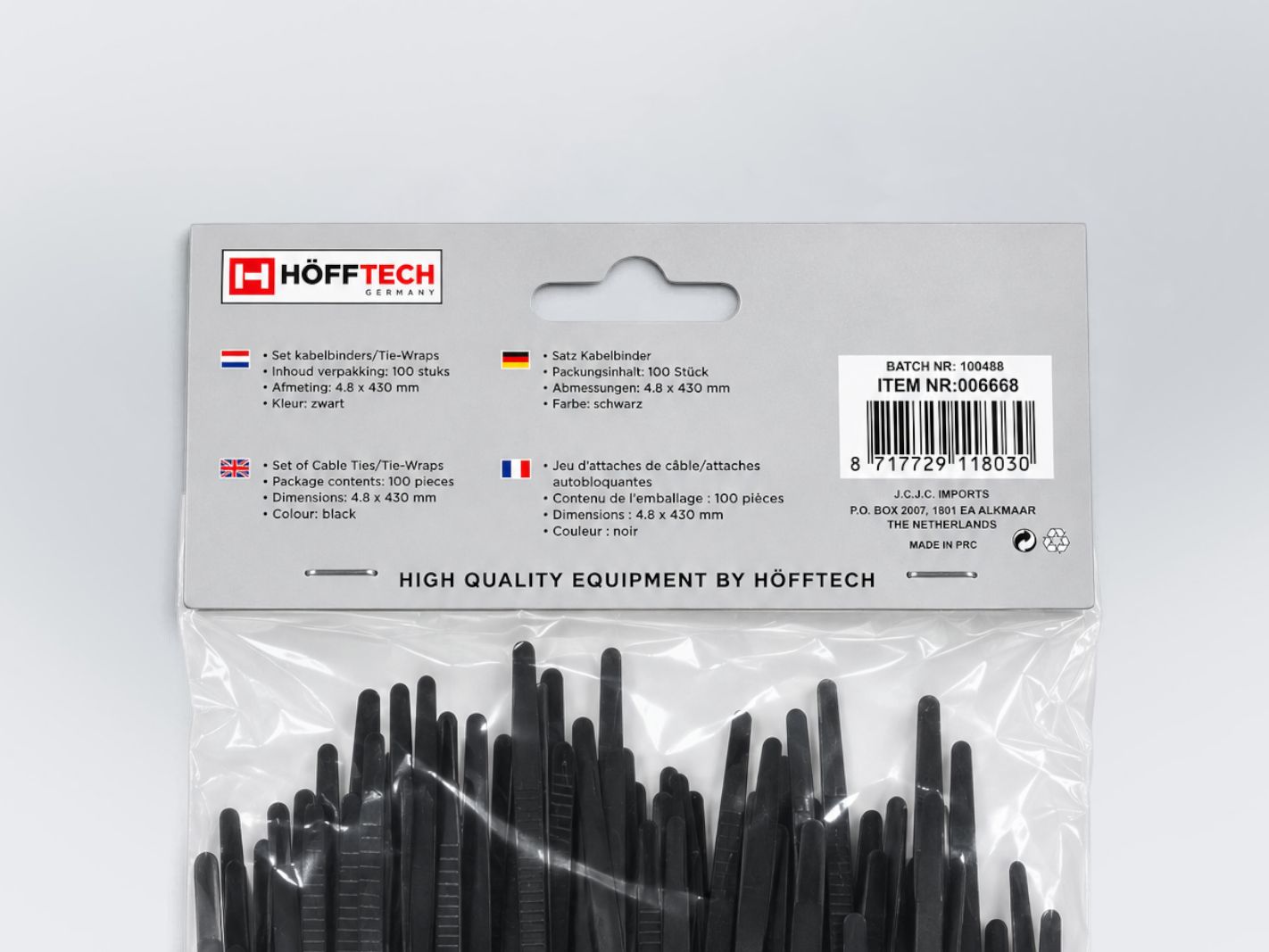 Pinces, colliers de serrage, noirs, lot, en plastique