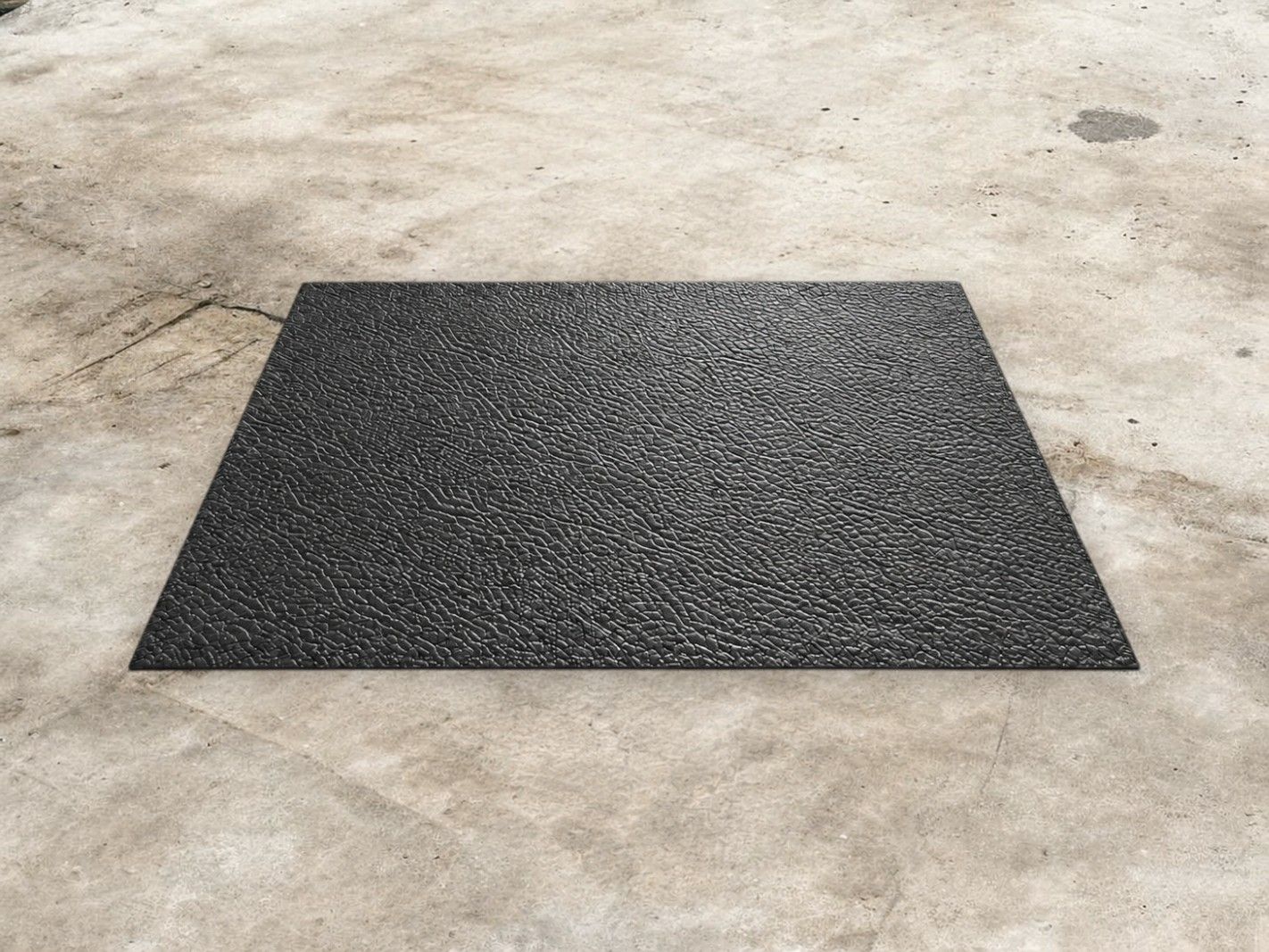 noir mat, tapis de sol, structure en caoutchouc, antidérapant, tapis supplémentaire mat