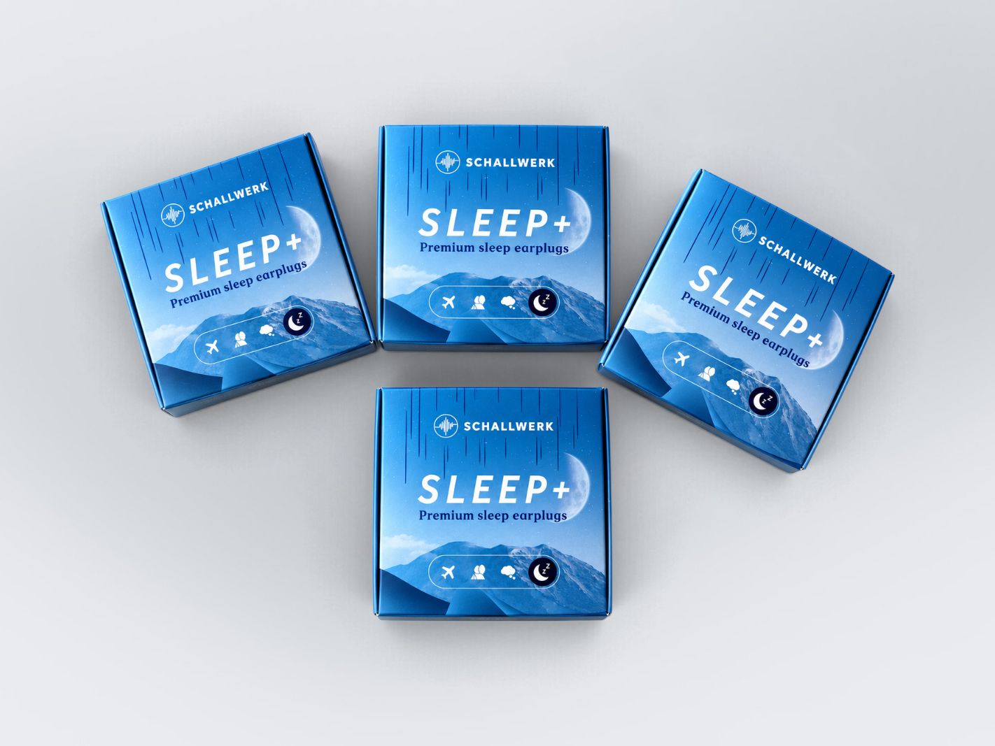 sleep+, ohrstöpsel, premium, packung, blaues box