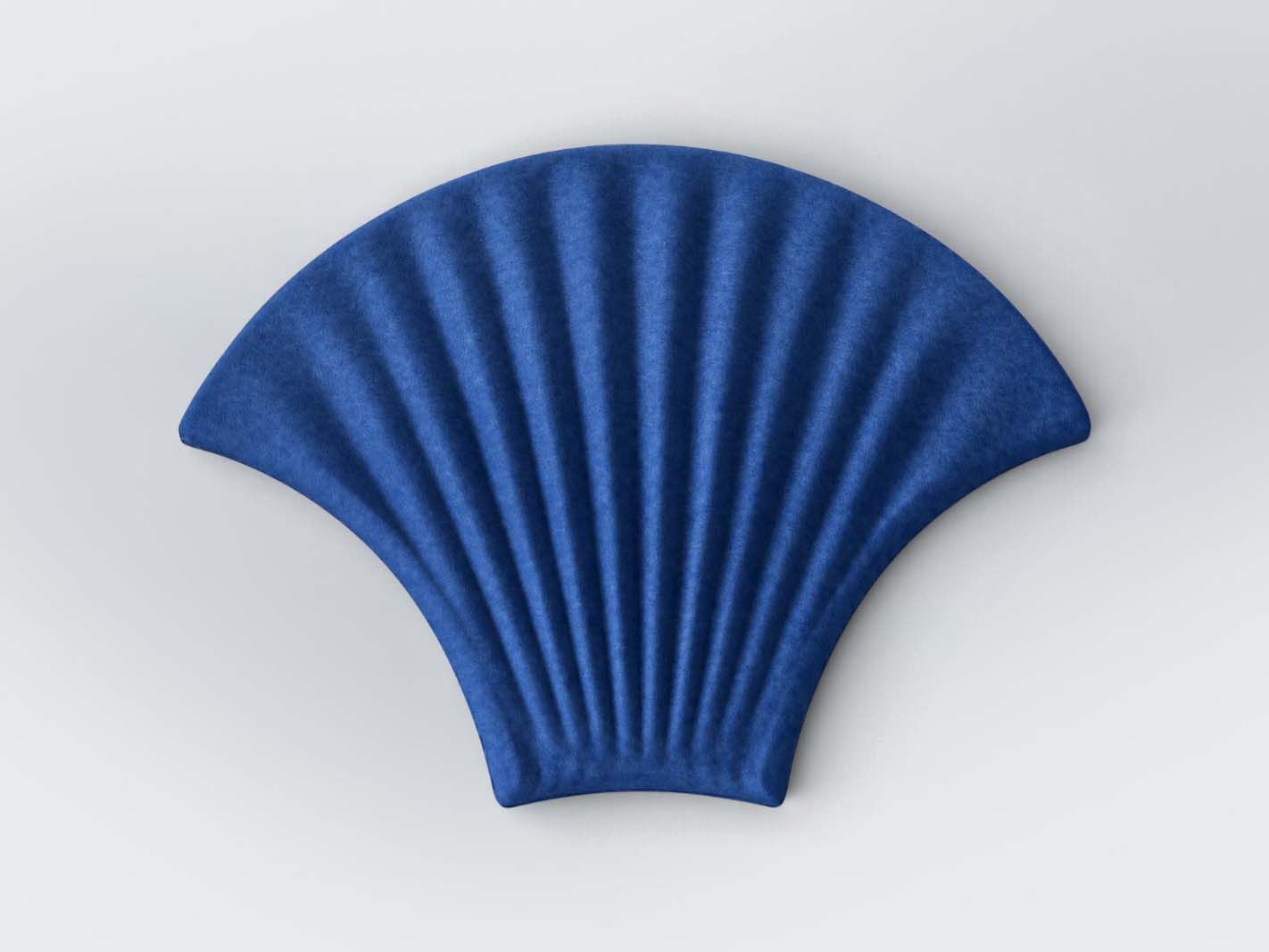 blau, Samt, Ventilator, gefaltet, Muschel