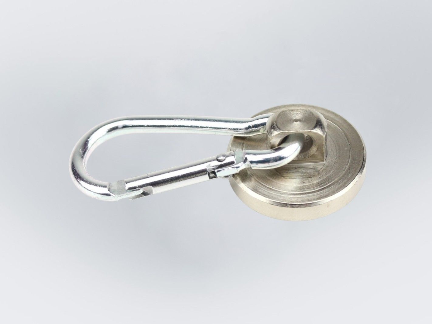 Magnetkarabiner, Magnethaken, Metall, Silberfarben