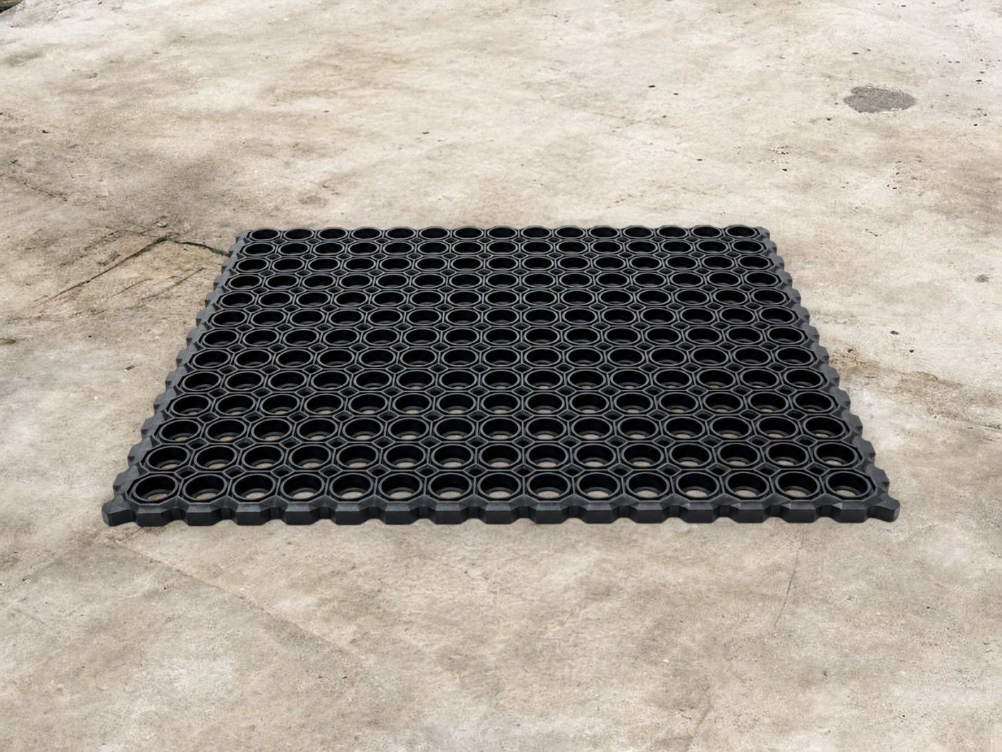 Tapis de drainage, tapis perméable, tapis à mailles entrelacées, tapis noir, tapis industriel