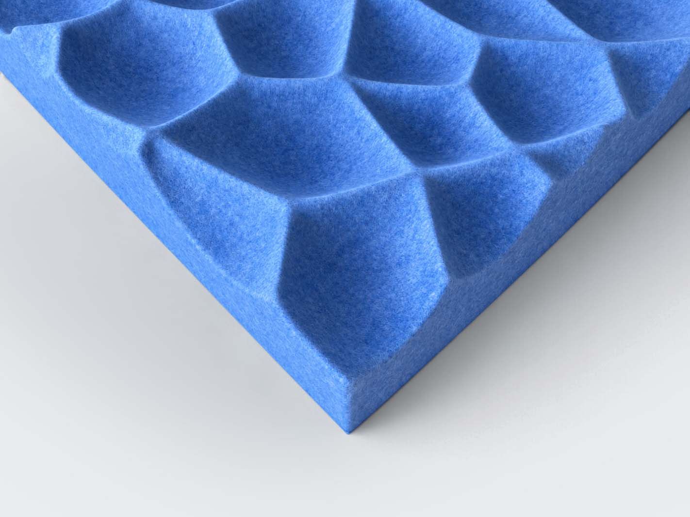 Schaumstoffplatte, Wabenstruktur, Blau, Akustikschaum, Paneel