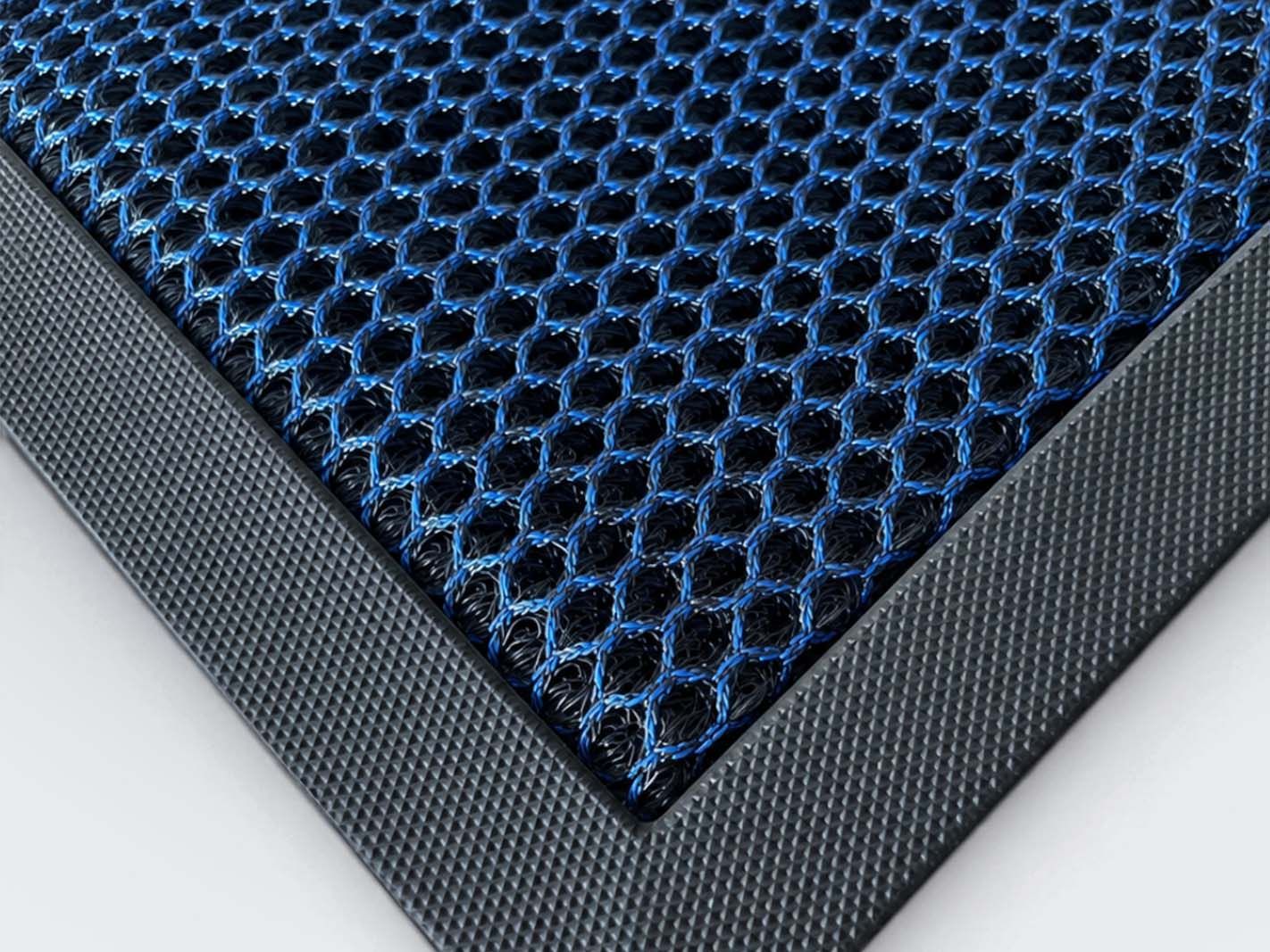Rauschschutz, Gitternetz, Metallgitter, Blaues Muster, Randabschluss