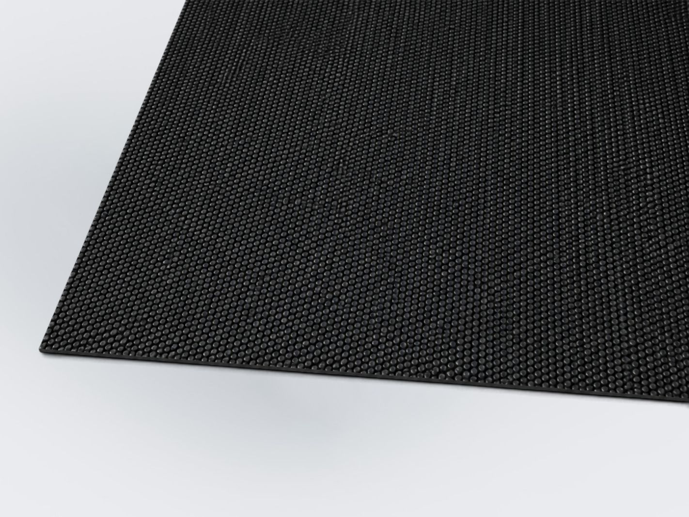 Tapis en caoutchouc, antidérapant, noir, surface texturée, paillasson