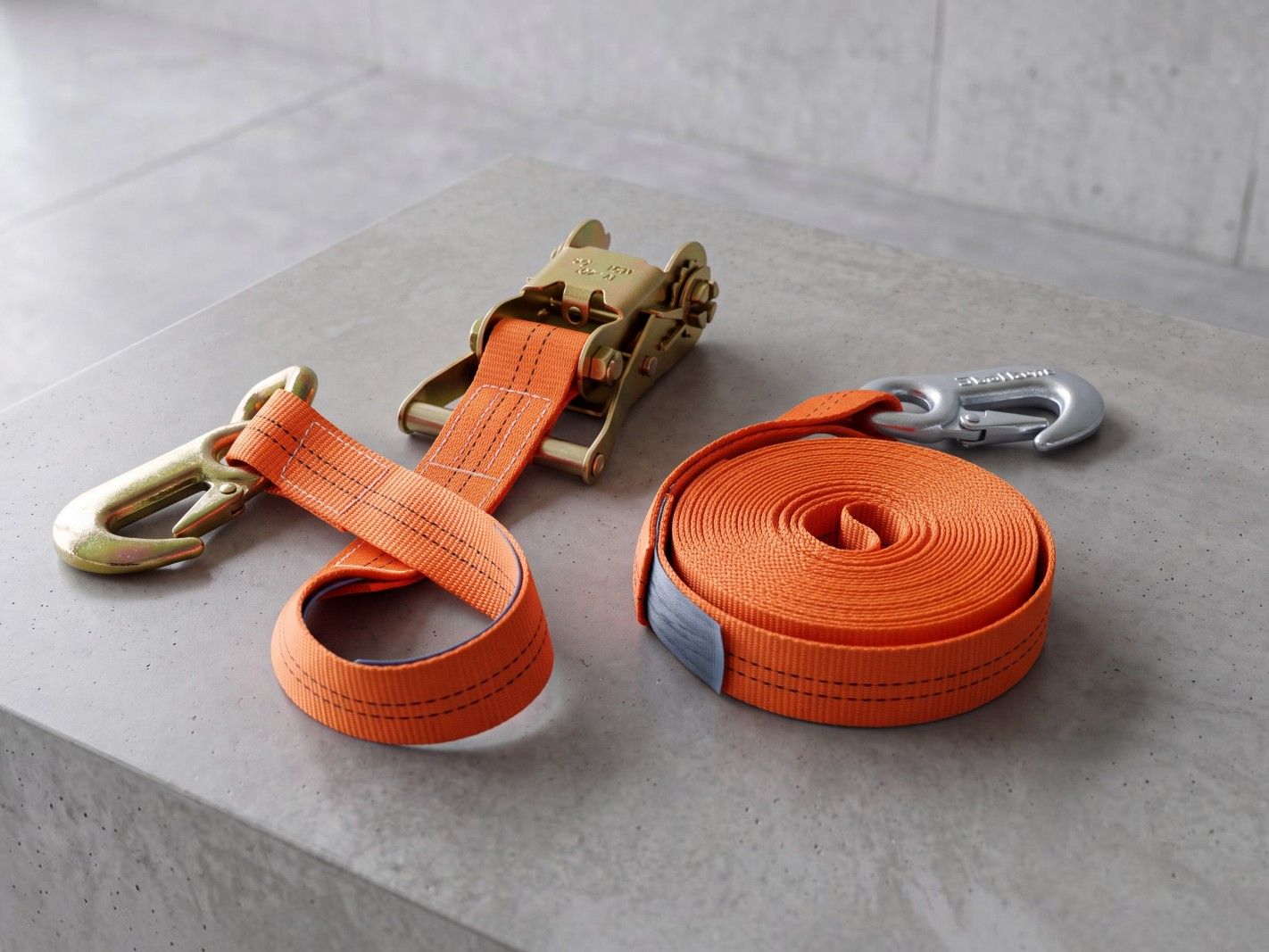 Sicherungsband, Ratschenriemen, Zugband, Serrenklemme, Securing strap