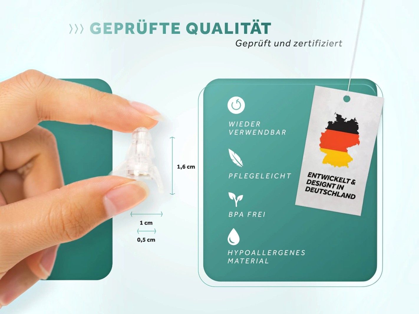 Made for Oral Care, Kleine Applikator, Hypoallergen, BPA Frei, Design in Deutschland