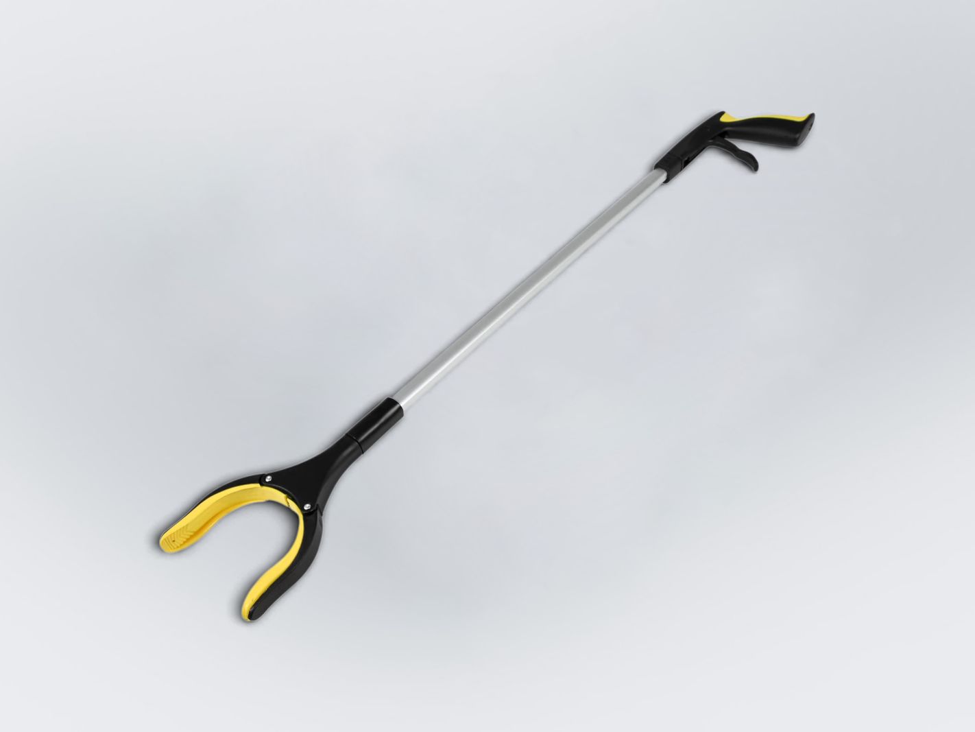 Bras d'escalade, poignée en plastique, tige en aluminium, rallonge, jaune et noir