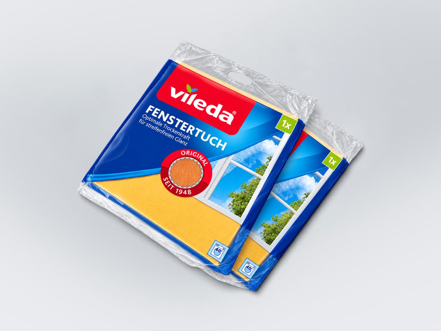 Fensterstuch, Spannfix, Vileda, Fensterreinigung, Glasaussehen