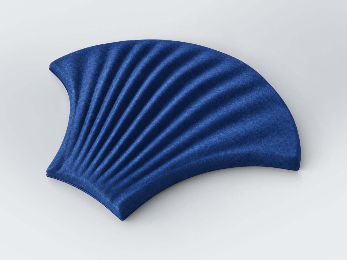 Sesselkissen, Kissen, Blau, Velvet, Faltkissen
