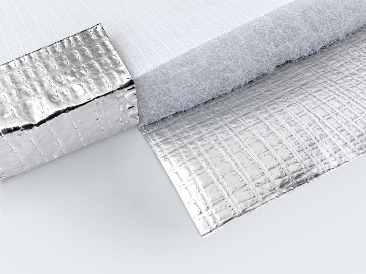 Aluminiumfolie, Dämmfolie, Isolierfolie, Drahtgewebe-Laminat, Silberfolie