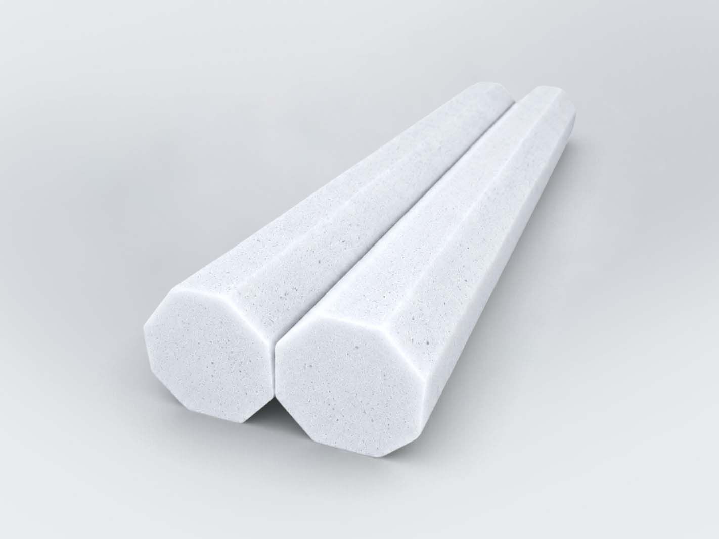 Material, Beton, Weiß, Zwei-Barren, Abgerundete Kanten