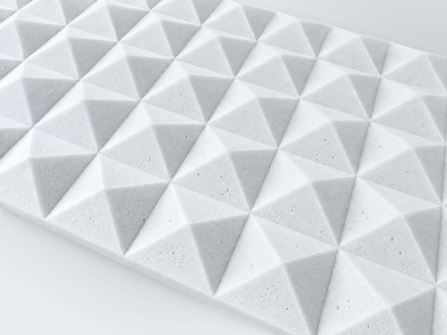 geometrische Muster, Wandpaneel, Dreiecke, hellgrau, Textur