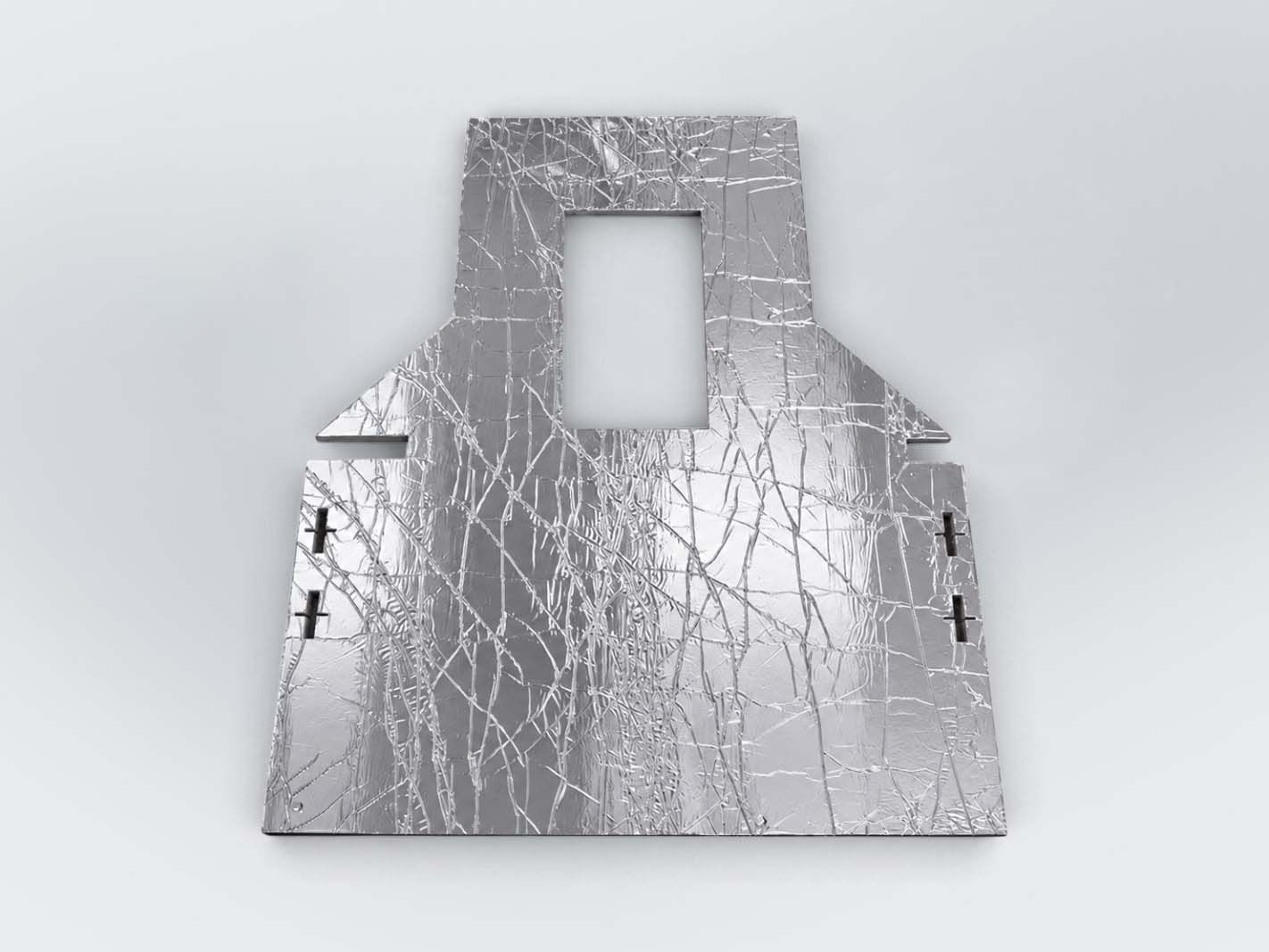 metallisch, Folienoberfläche, faltbar, Ausschnitt, abstrakt
