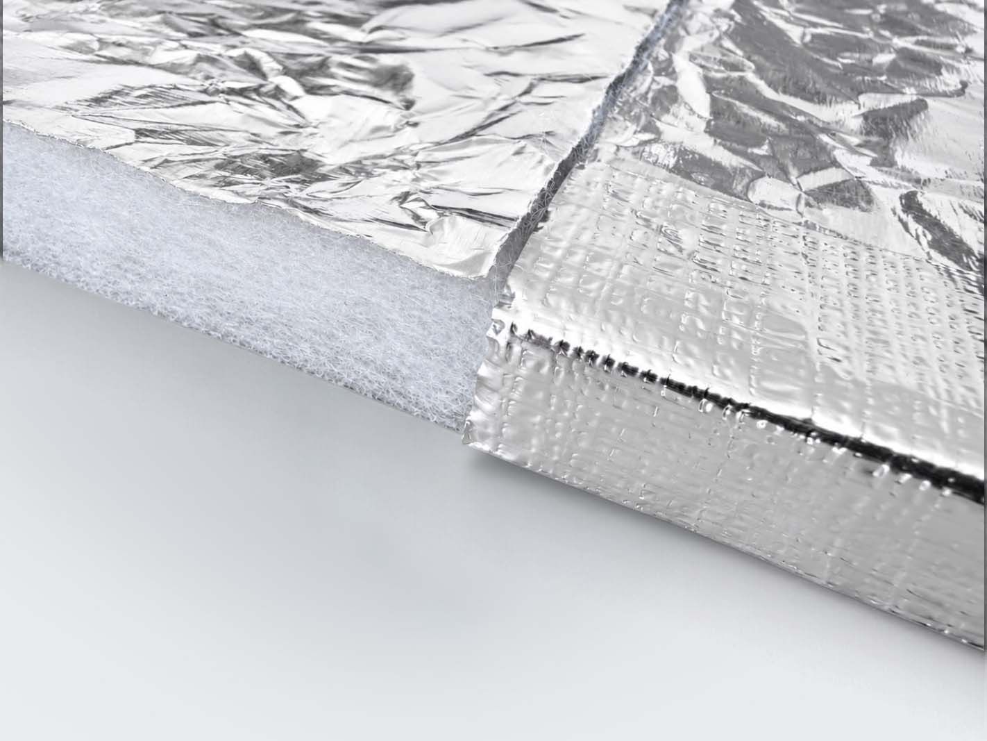Isoliermatte, Aluminiumfolie, Dämmung, Schaumkante, Beschichtung