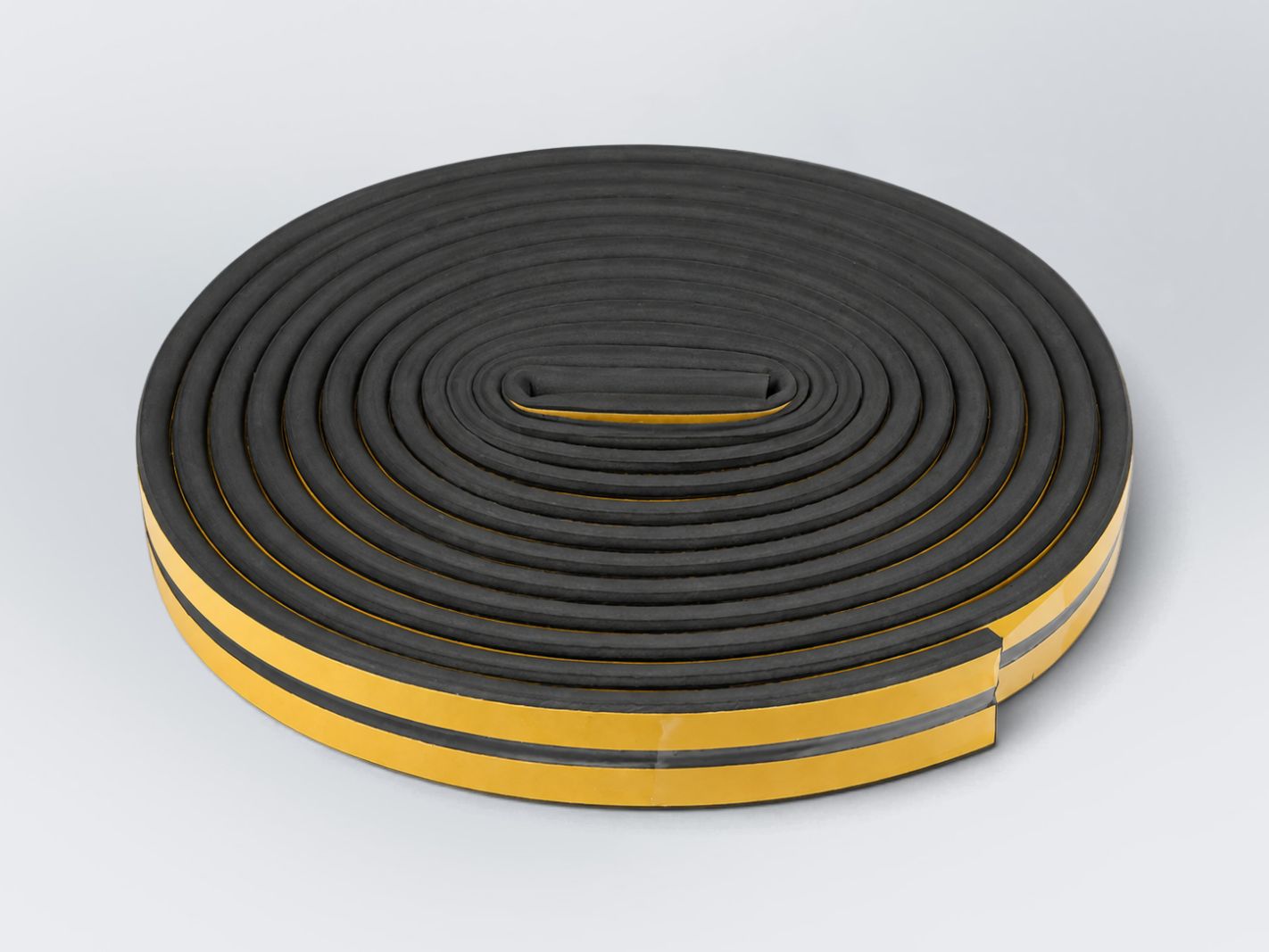 Kabelband, Flachbandkabel, Gummi, Schwarz, Gelb-gold