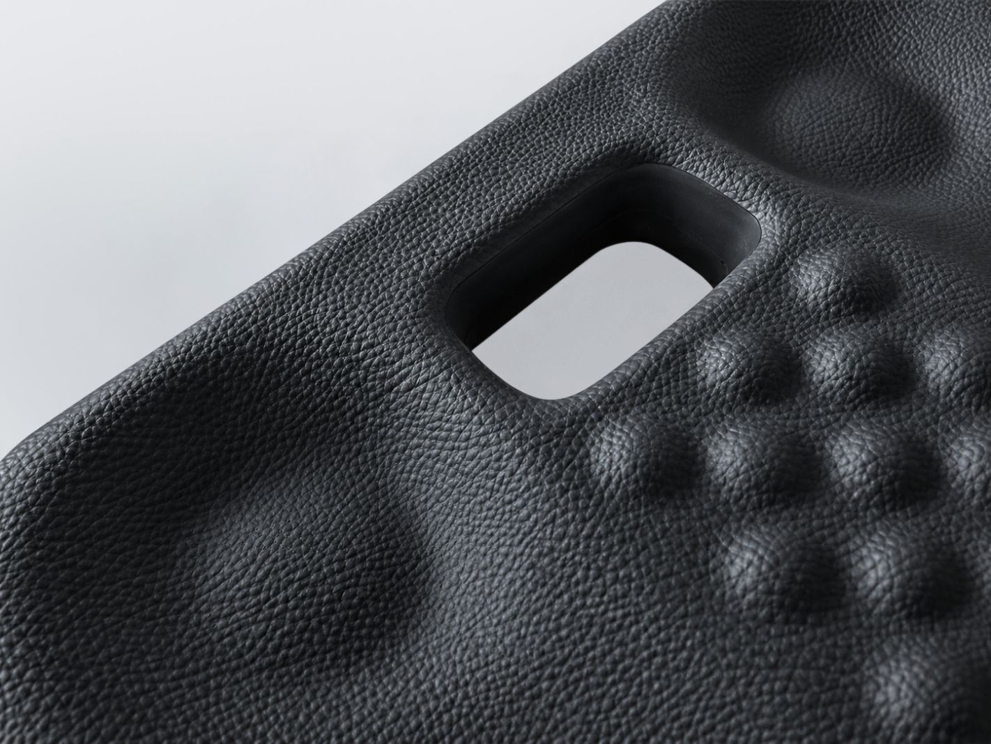 leder, schwarz, taschenhaken, gekräuseltes-muster, handgriff