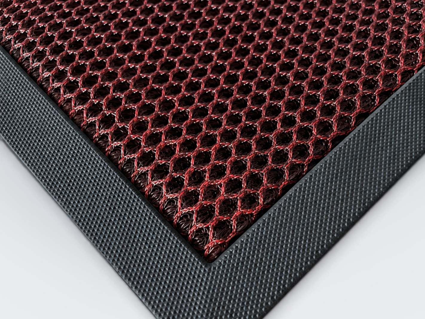 Mesh, Rote Akzent, Gitterstruktur, Kunstleder, Rahmenstruktur