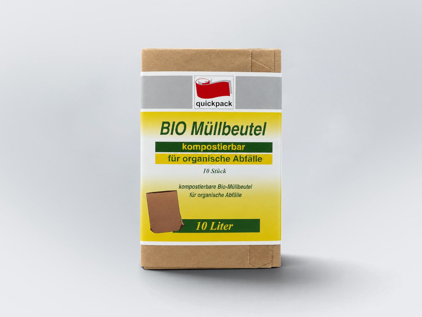 Bio-Müllbeutel, Mülltüten, Kompostierbar, 10 Liter, organische Abfälle