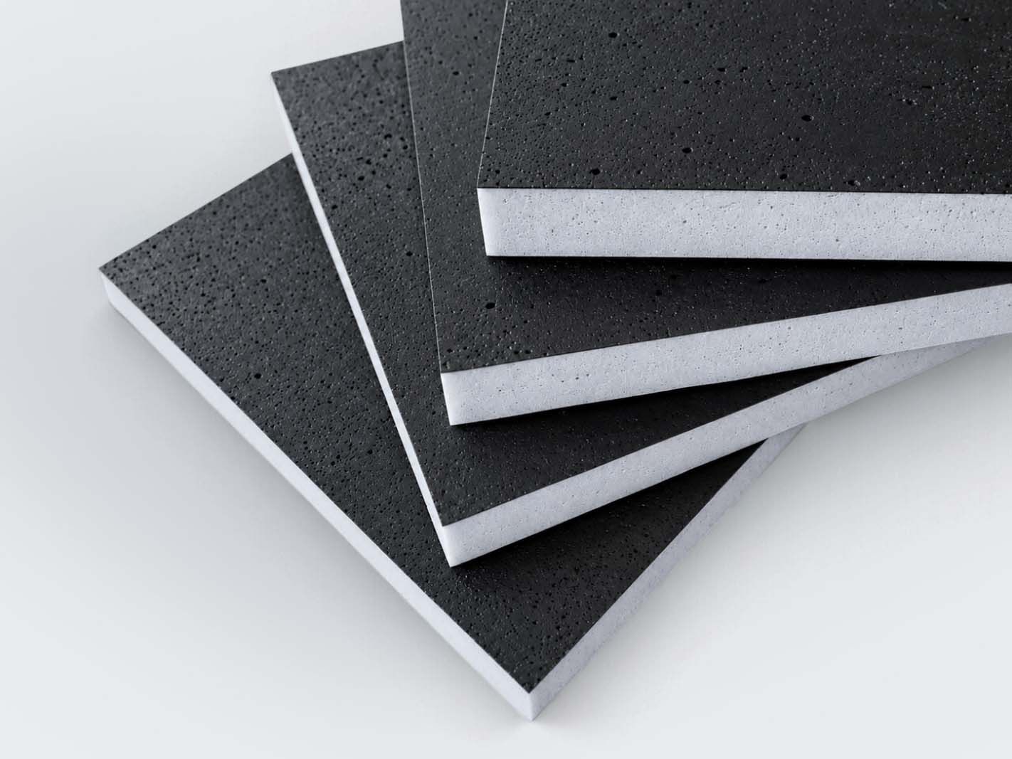Schaumstoffplatte, Schwammplatte, Graues Schaumstoffmaterial, Schaumstoffkern, Dämmplatte