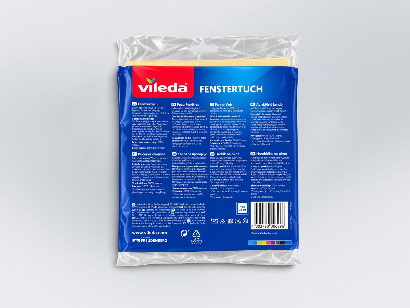 Fenstertuch, Viled a, Tuch-Packung, Bleifrei, Reinigungstuch