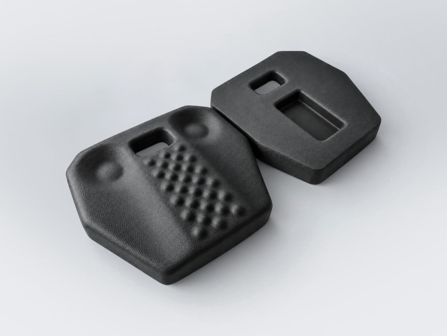 Gummi-Tag, Schutzclip, Gummi-Block, Lederoptik, Kopf-Clip