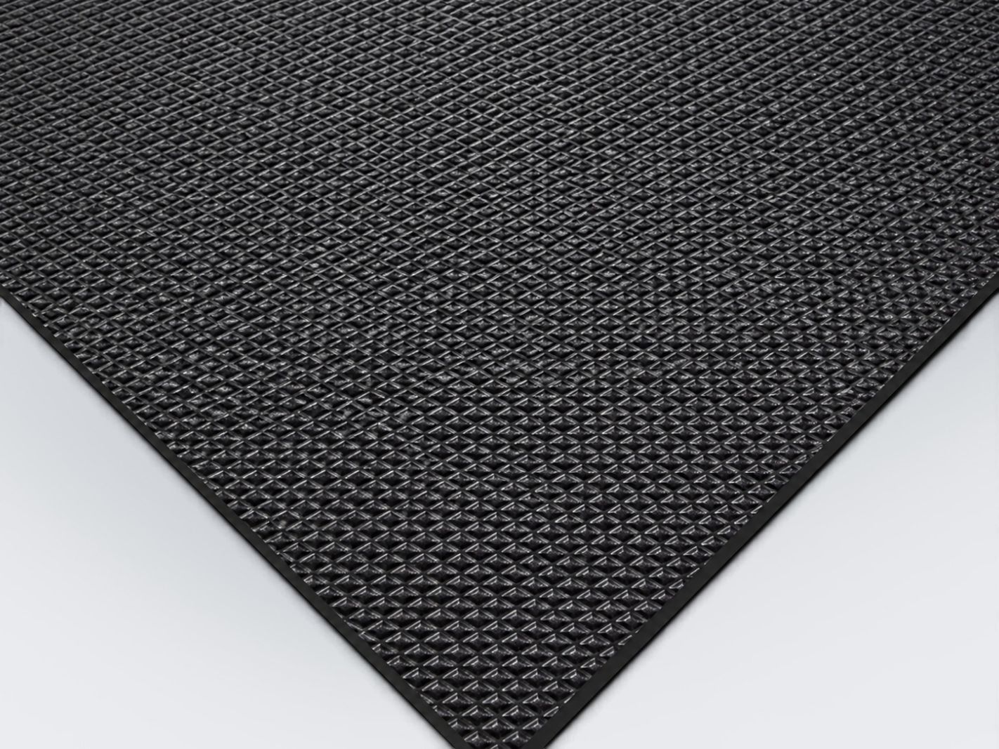 matte black, strukturierte oberfläche,  rutschfeste matte, diamantmuster, gummimatte