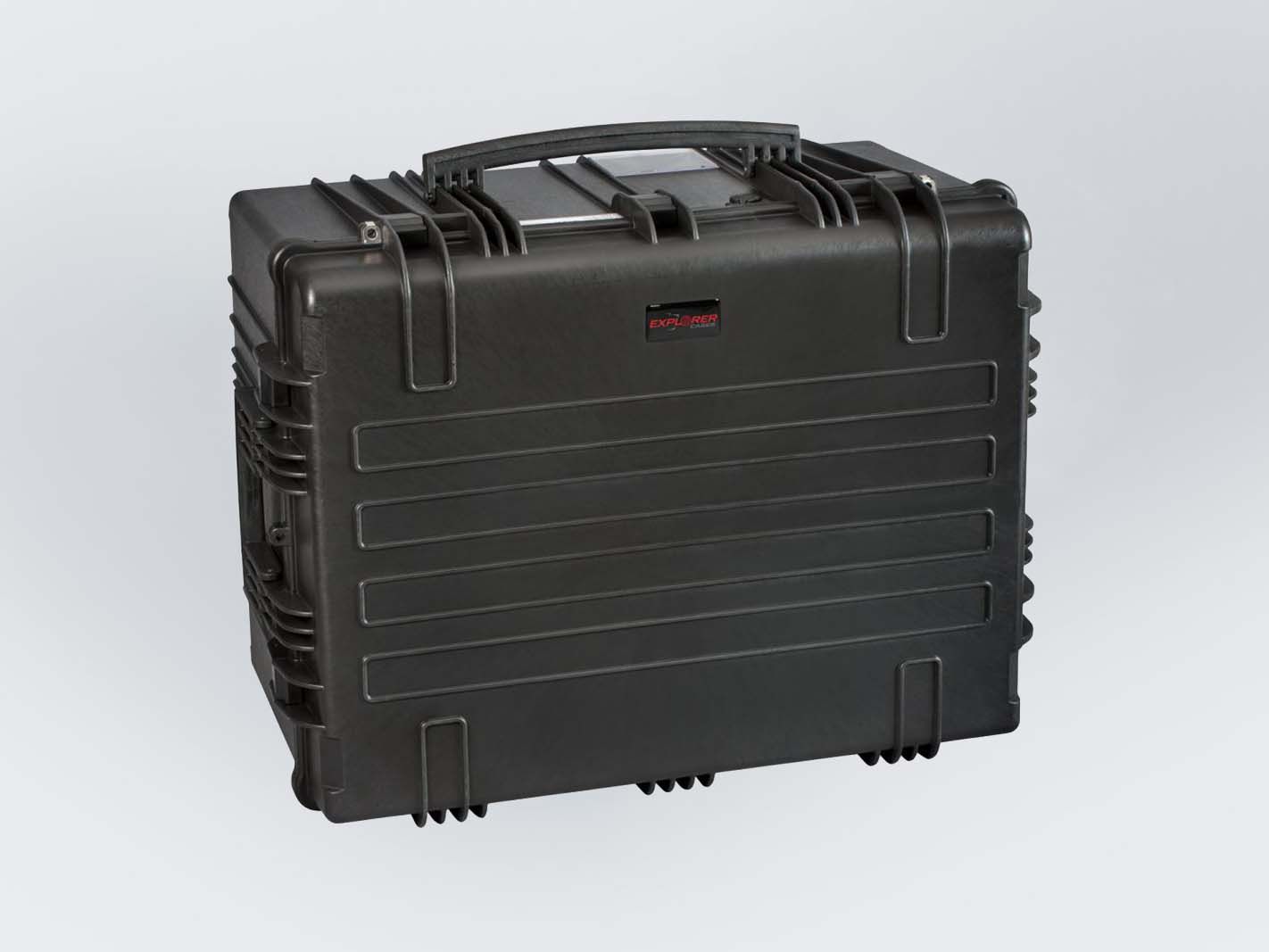 Mallette de protection, mallette à coque rigide, plastique, noir, poignée de transport