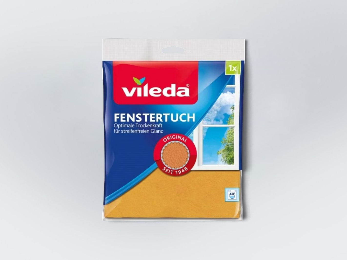 Fenstertuch, Window cloth, Glasreinigung, Trockenkraft, Original seit 1948