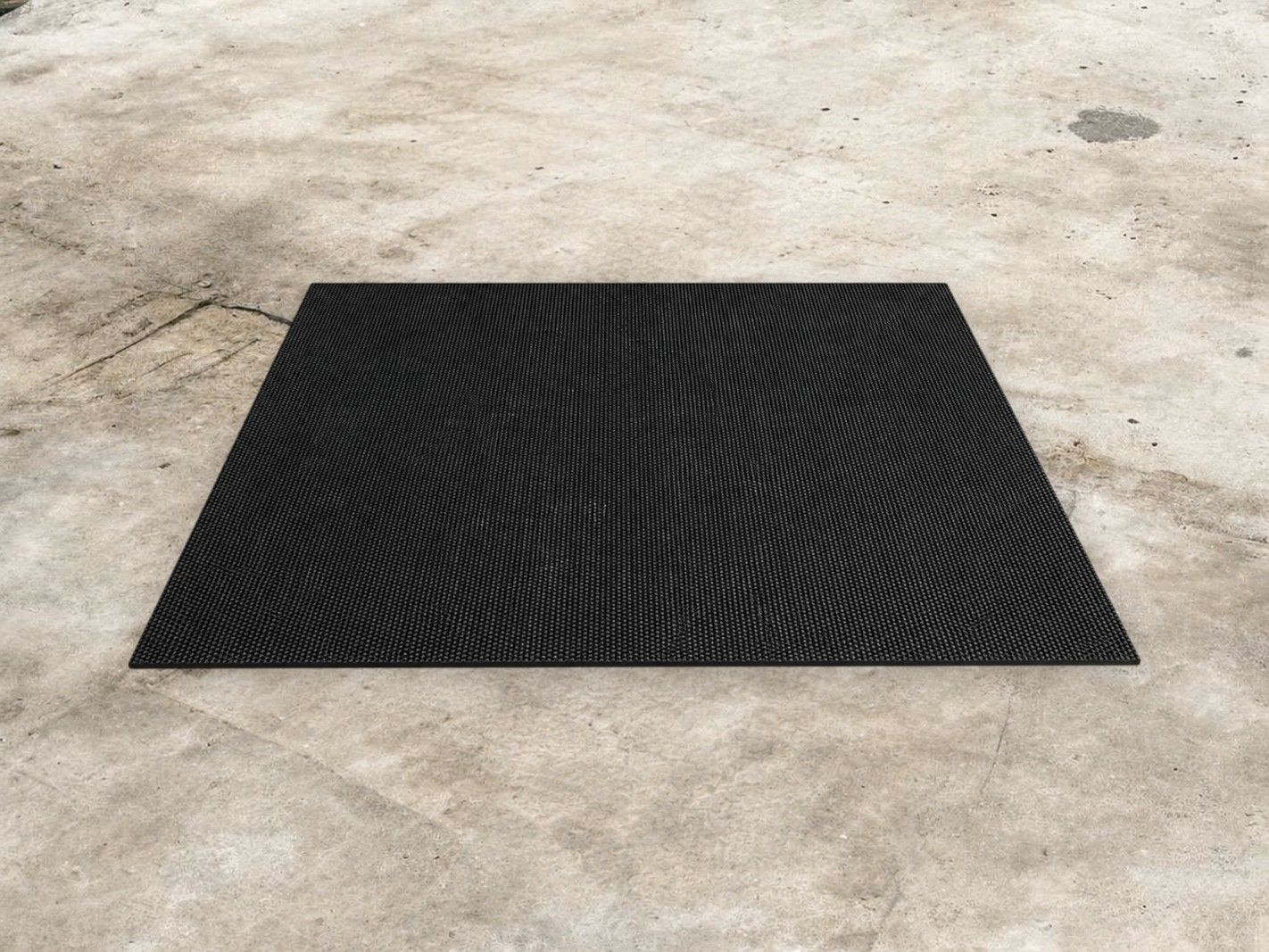 Tapis, tapis de table, noir, surface caoutchoutée, structure en bandes
