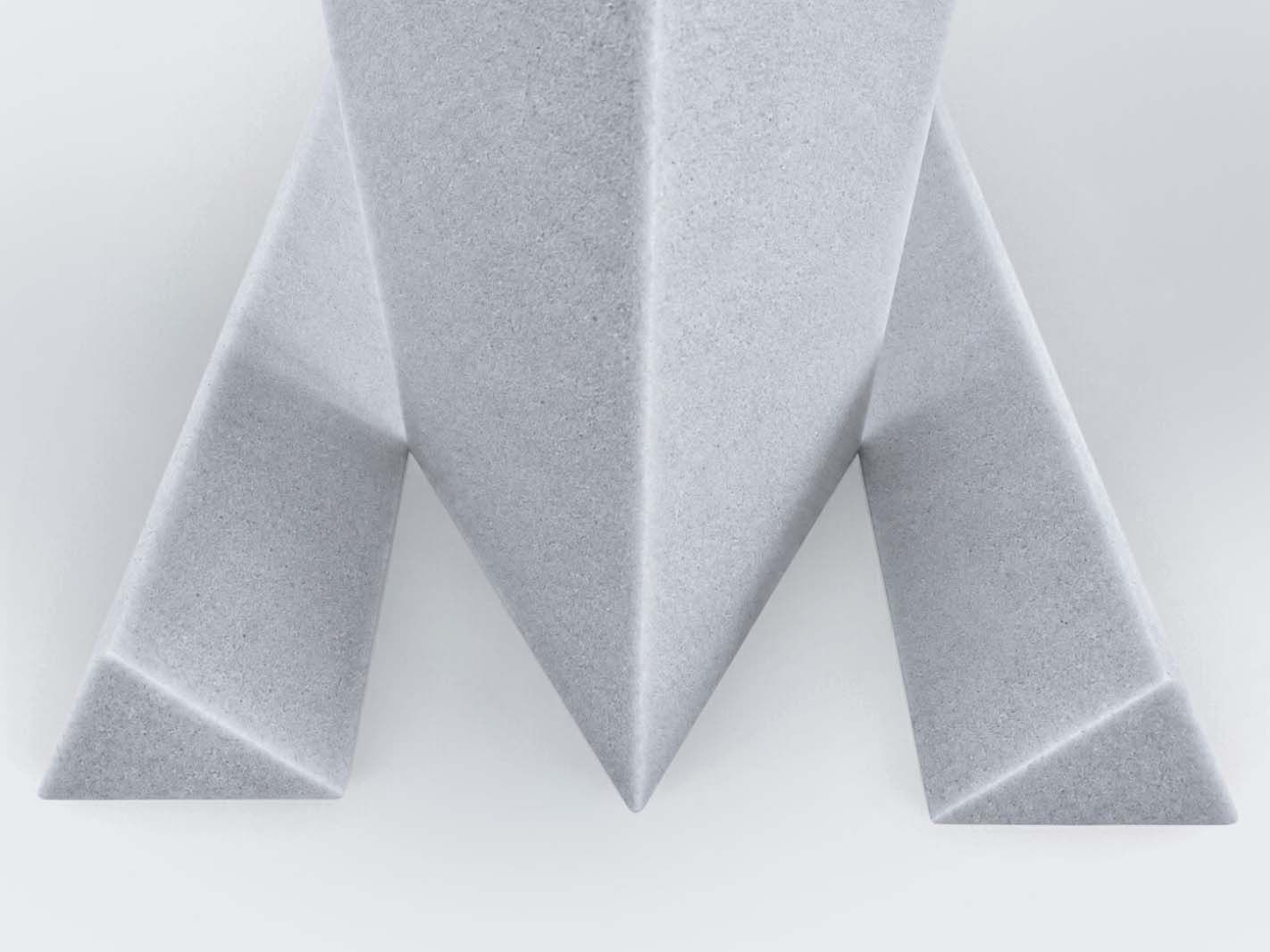 geometrisch, Skulptur, Stein, Granit, grau