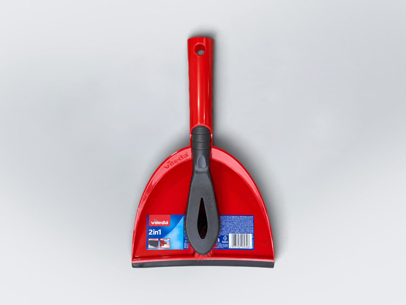 Pelle à poussière, pelle, rouge, 2 en 1, Vileda