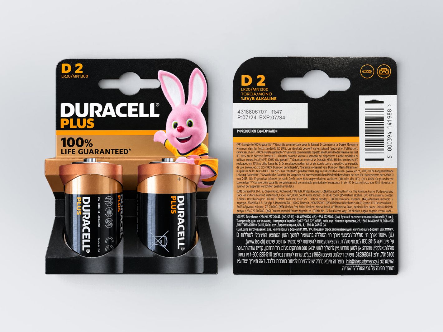 DURACELL Plus, Batterien, AA, Alkaline, Paketware