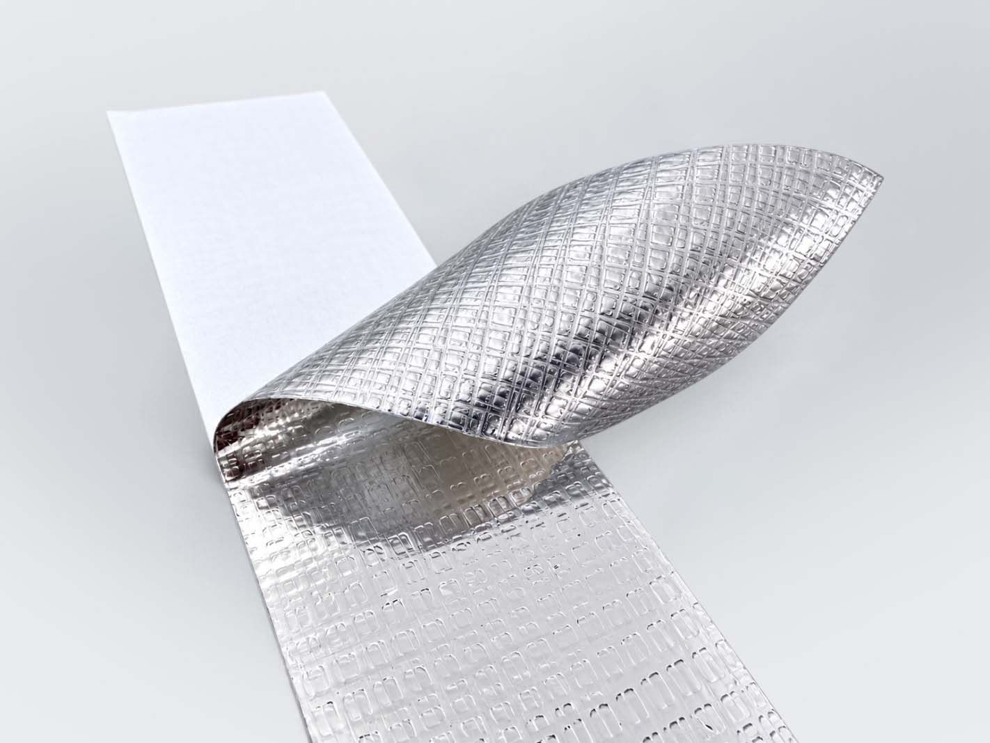 Folie, Aluminium, Hülle, gerollt, strukturiert