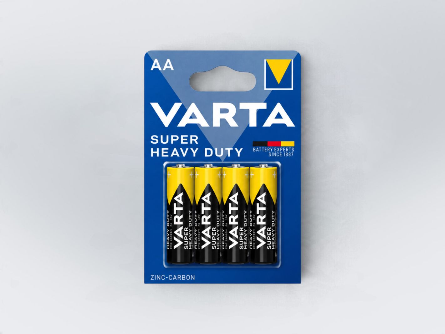 AA-Batterien, Zink-Kohle-Batterien, Viererpack, Einwegbatterien