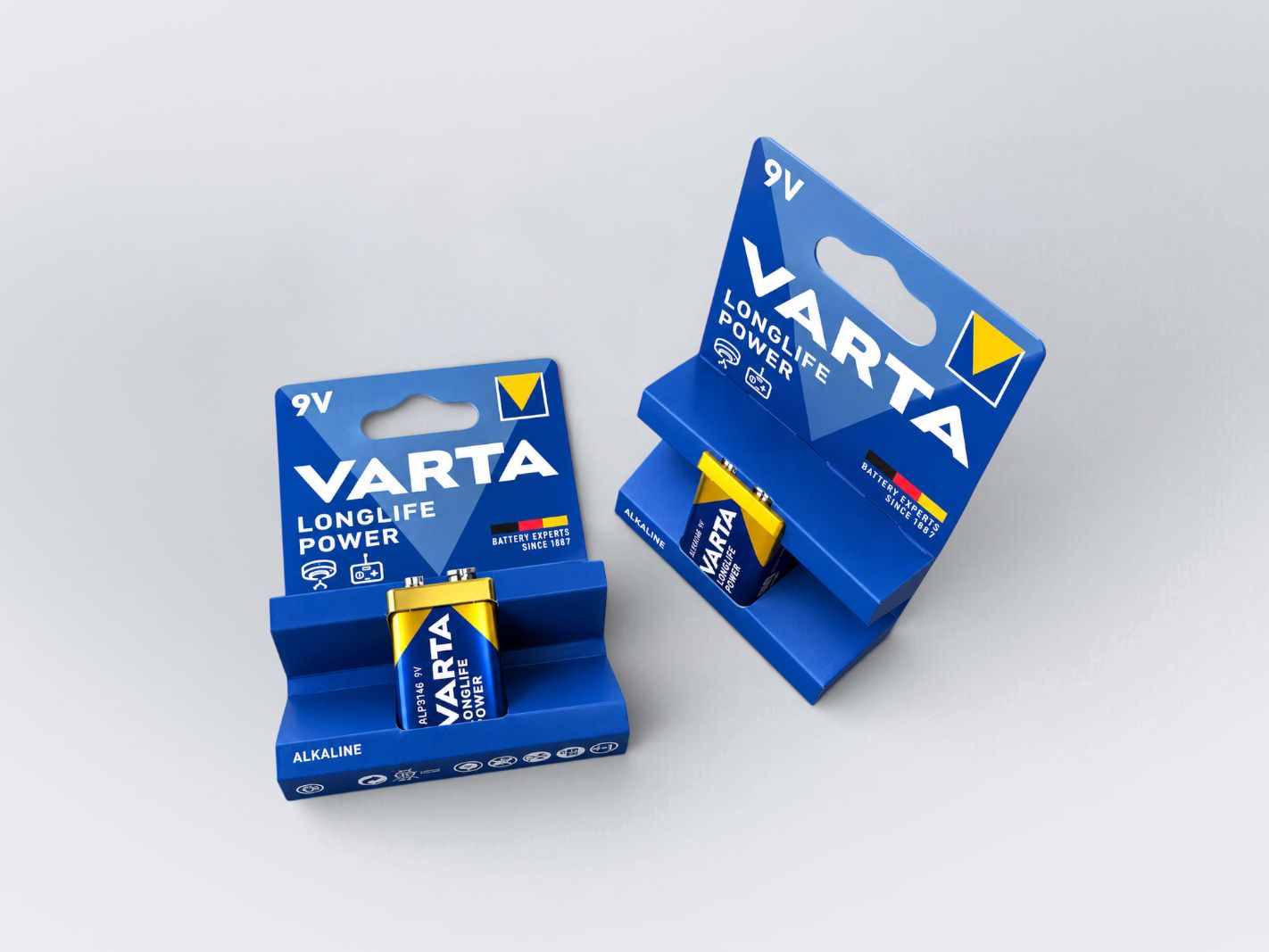 9V, VARTA, Batterien, Alkalisch, Longlife Power
